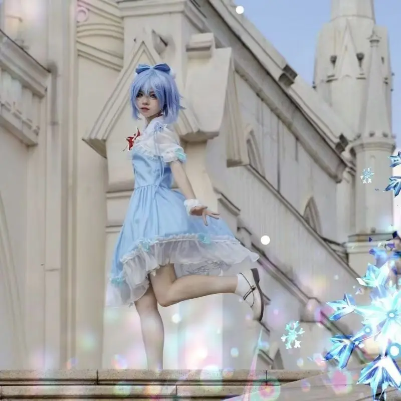 

Student Version Gothic Cosplay Costume - Touhou Project Cirno (Baka⑨) Fan Favorite