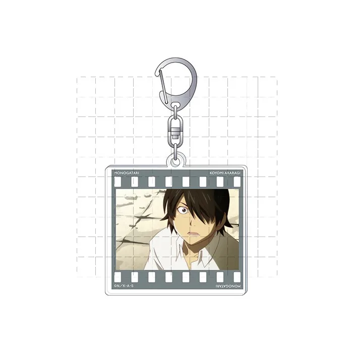 Game Araragi Koyomi Keychain Doll Anime Acrylic Keyring Pendant for Gift