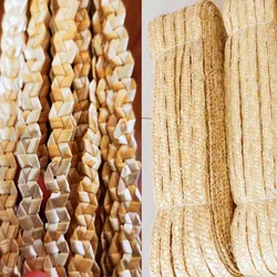 Corde de tresses en paille de blé véritable naturelle, tissage fait à la main, artisanat de bricolage, matériau pour chapeau, meubles, panier, chaise, table, 45 m