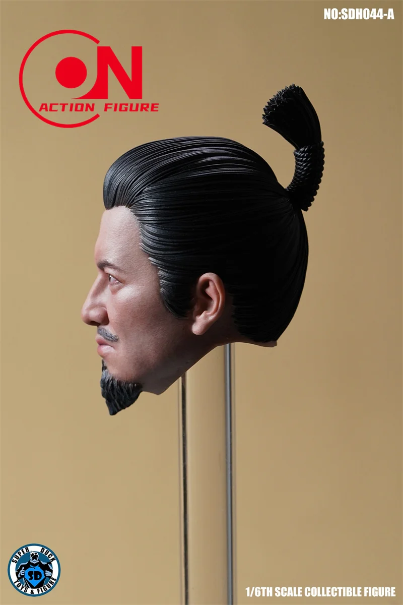 Super Duck 1/6 SDH044 Kimura Takuya Head Sculpt Japanese Samurai Head Carving Model Fit 12'' Male Soldier Action Figure Body