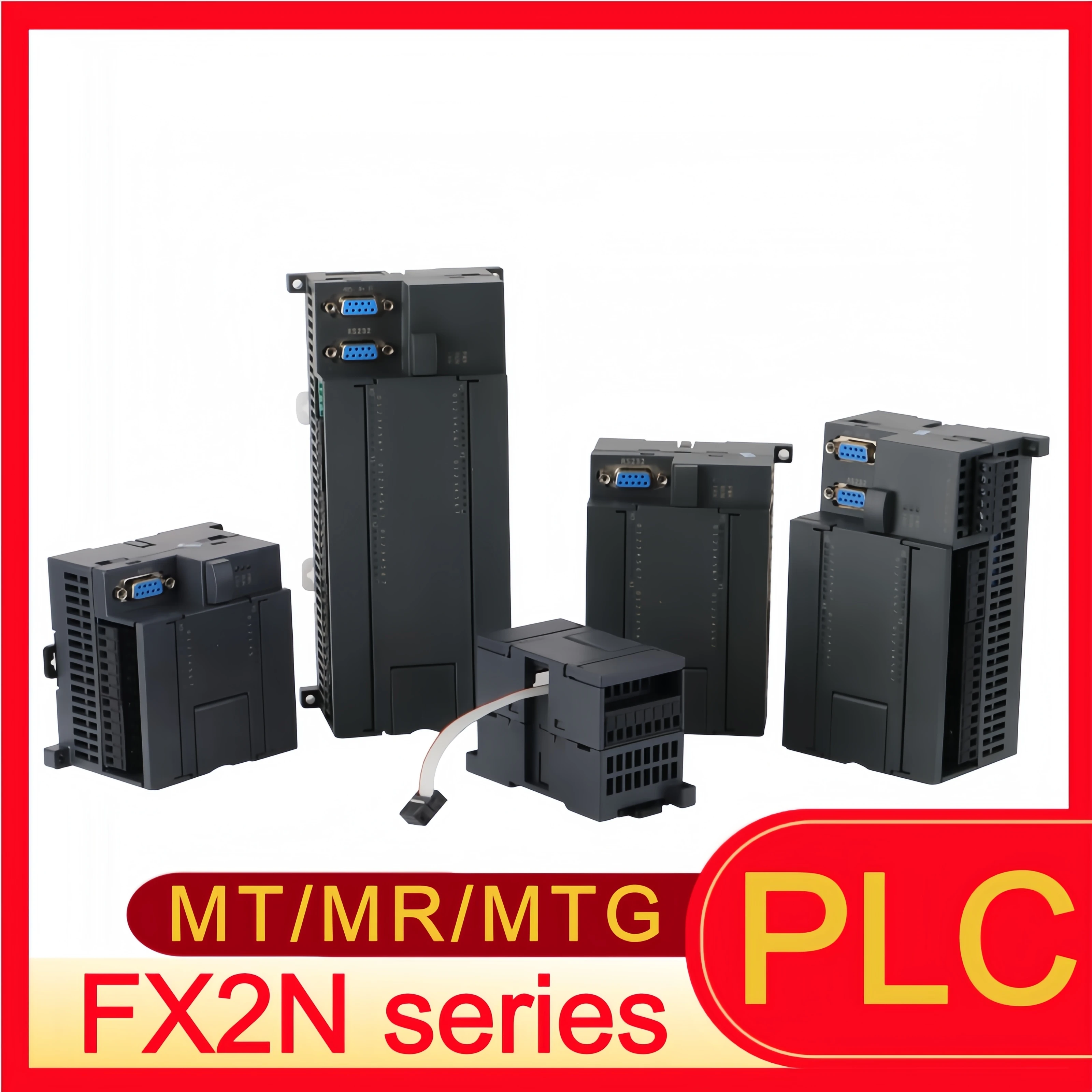 

FX2N Series PLC controller 1N/16/26/30/40MR/MTG is a programmable device with analog input/output capabilities.