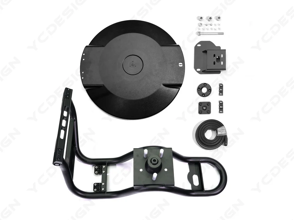 Dry Carbon Fiber Spare Wheel Tire Cover with Bracket Kit Fit For 2018-2026 G63 G Class W463A W464 W465 Rear Wheel Trim view 4