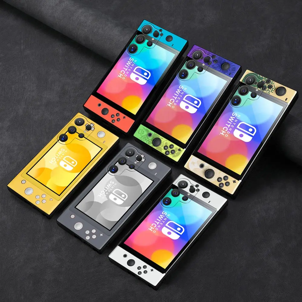 Game Machine Pattern Boy Phone Case For Samsung Galaxy S25 S24 Ultra S23 S22 S21 S20 Plus Fe S10 S25 S24 Ultra Black Soft Cover