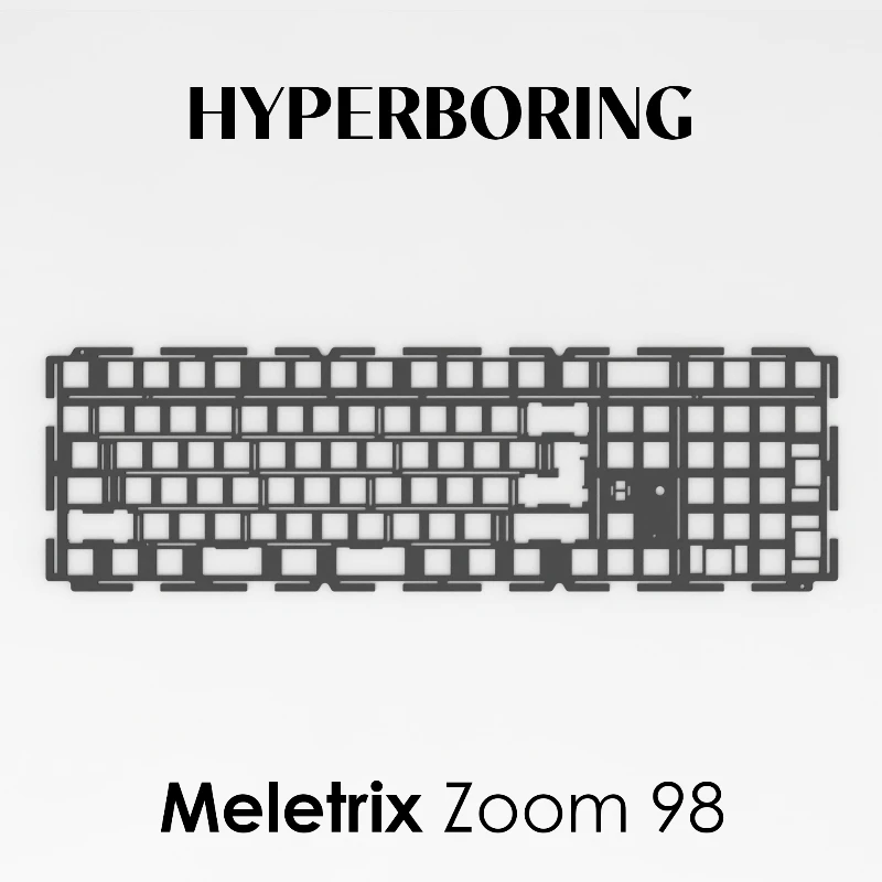 Imagem -04 - Meletrix Zoom 98 Teclado Posiçãoing Board pc Personalizado Pom Fr4 Alumínio Configuração Acessórios