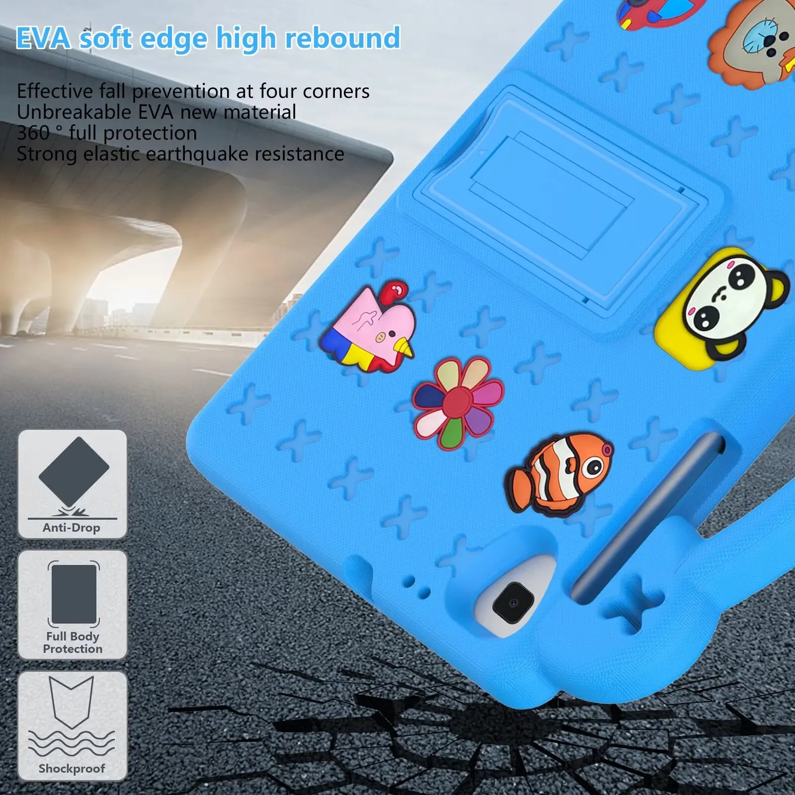 Tablets case For Sansung Glaxy Tab S6 Lite 2024 Tab A9Plus A7 S6Lite P620 P615 S5E S6 T860 Tab A 10.1 T510 A8 kids Funda