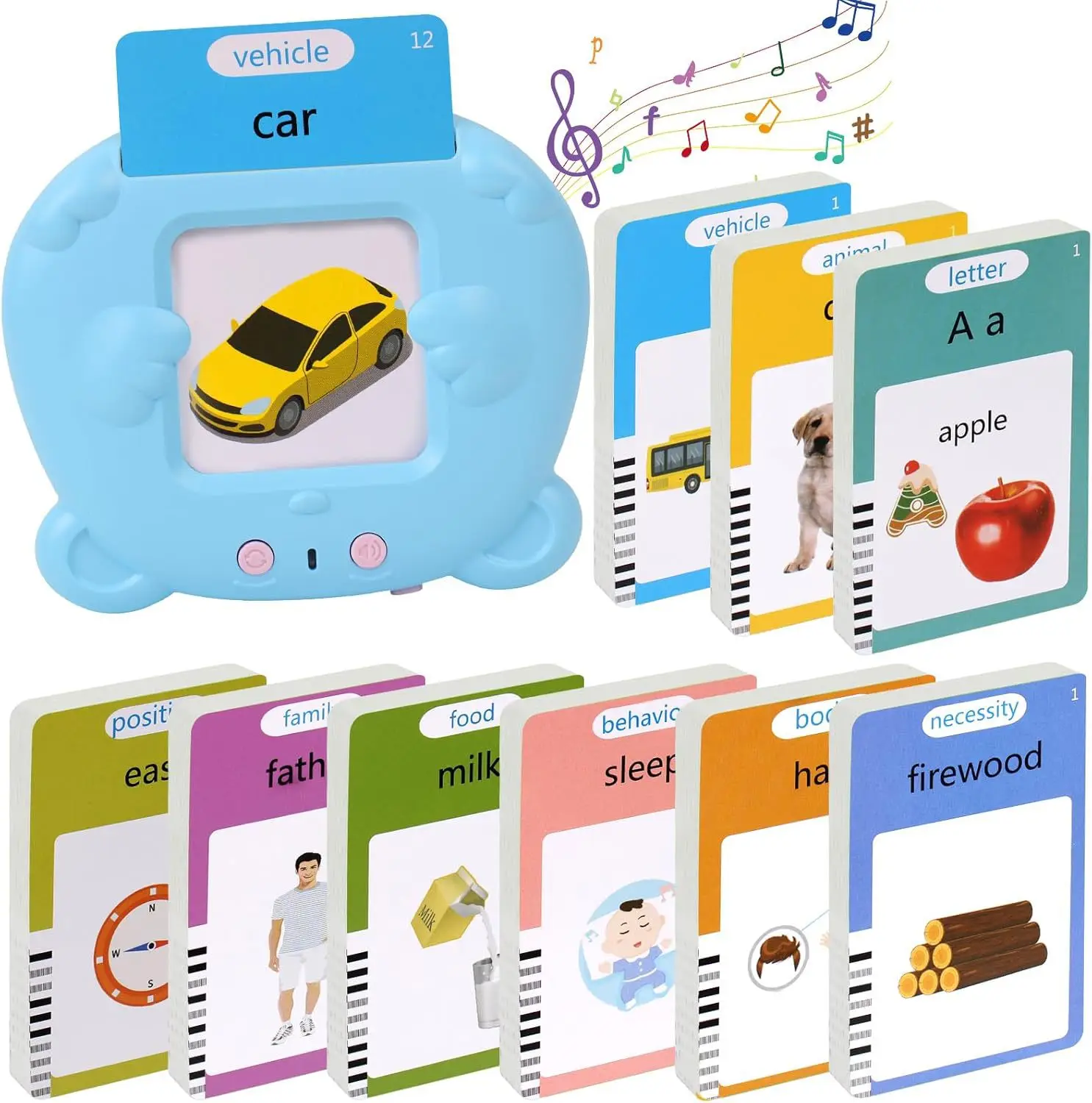 Schede flash parlanti Macchina per l'apprendimento del bambino Libro audio elettronico Apprendimento delle lingue Giocattolo sensoriale educativo Regali di Natale per bambini
