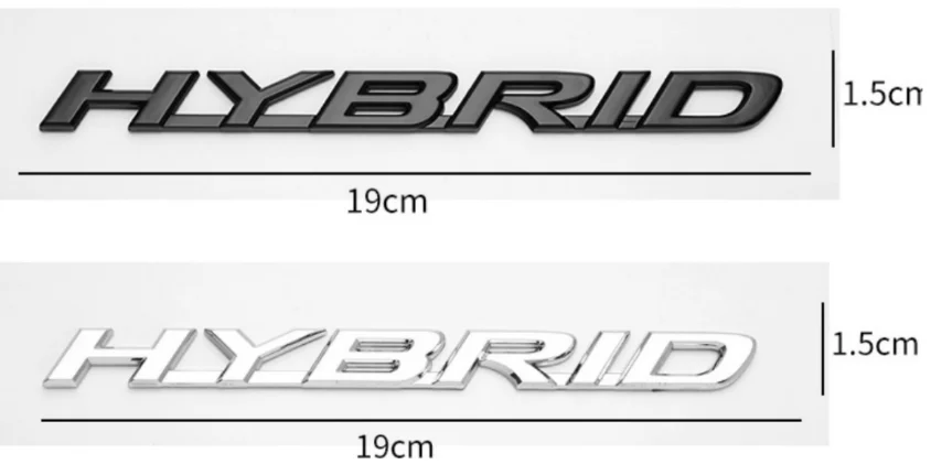 3D Chrome Glossy Black ABS LEXUS HYBRID Emblem for LEXUS Car Trunk Trunk Rear Logo Sticker