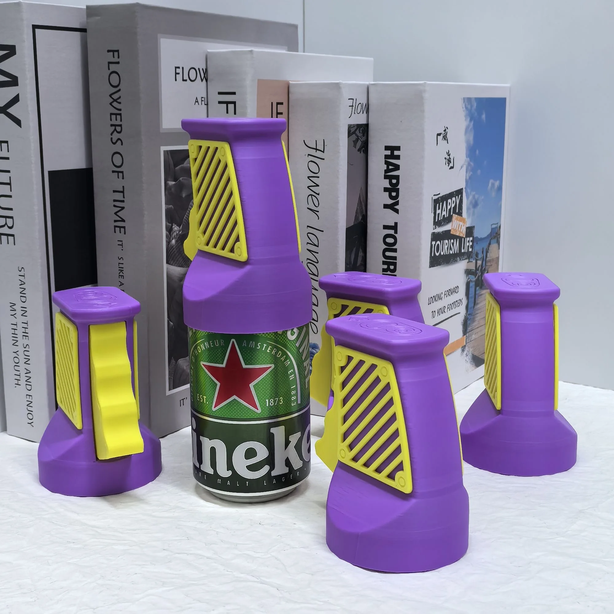 فتاحة علب نوع جديد من فتاحة علب حماية الأظافر من النوع الدافعي مع غطاء فتاحة زجاجات محمولة للمشروبات والبيرة والكولا