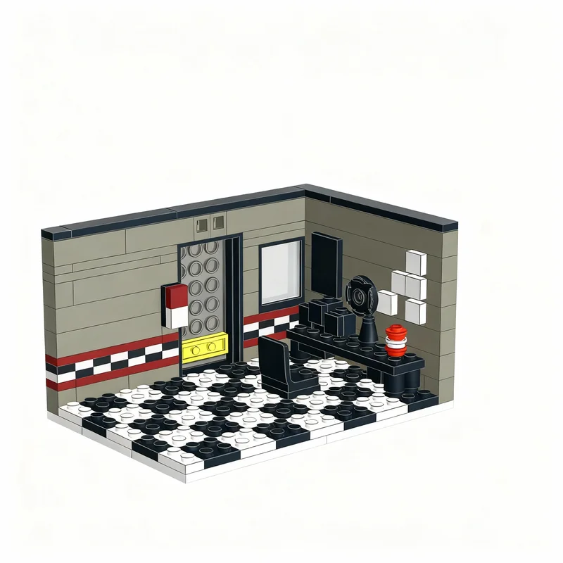 177pcs MOC Games Fnaf 1 Ofice Model Building Blocks Construction Assemble Creative DIY Christmas Gifts Toy Idea Education Brick