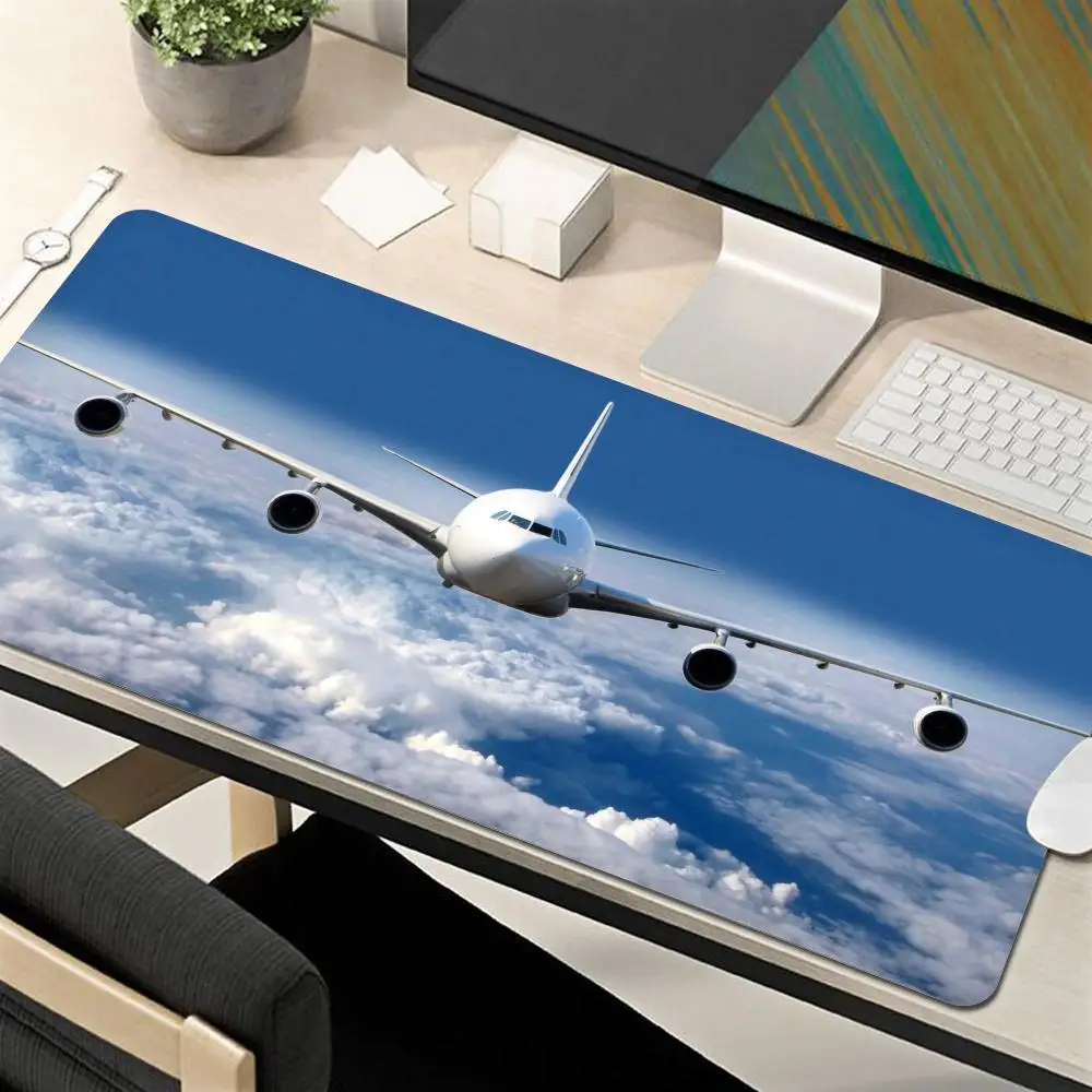 Large Mouse Pad 900X400 Xxl Mousepad Aircraft Computer Table Surface Carpet Plane Gaming Desk Mat Aviation Airplane Pads Gamer