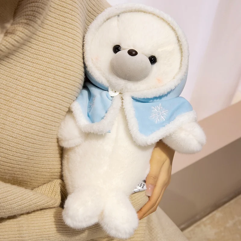 Bonito gordo redondo dos desenhos animados selo brinquedo de pelúcia kawaii macio recheado animal marinho aquário leão marinho travesseiro de dormir para crianças meninas presentes