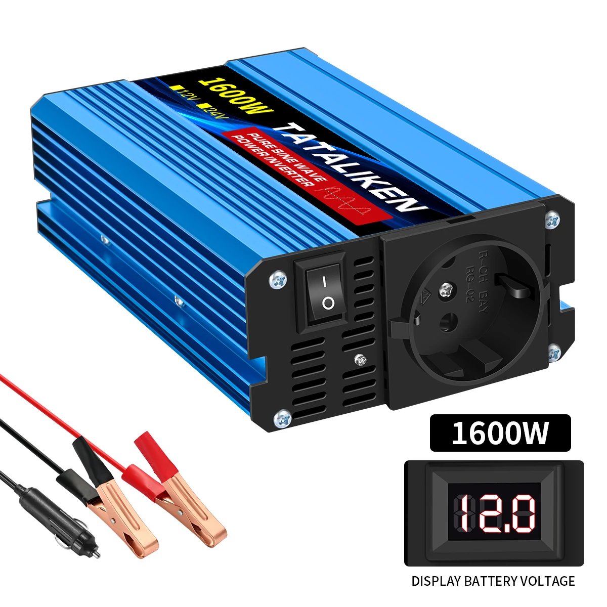 EU Buchse Reine Sinus Welle Inverter 1000 W/300 W/5000 W/6000 W DC 12 V zu AC 220 V 50 HZ Power Inverter Ladegerät Konverter Adapter