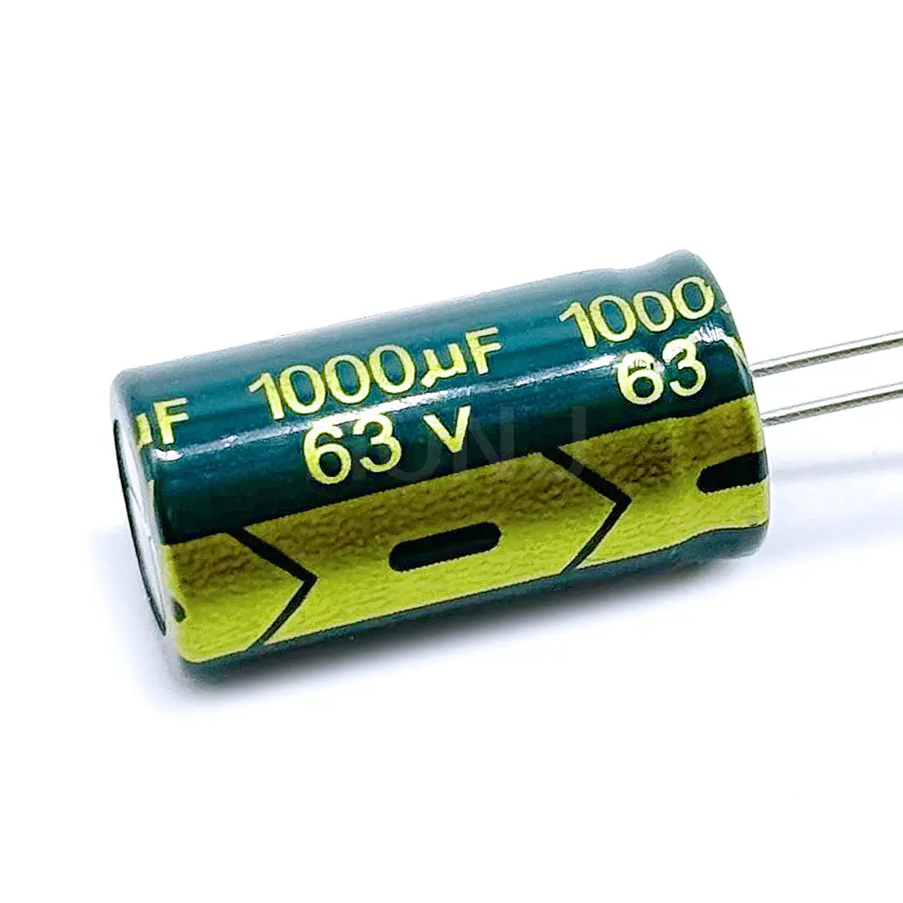 Capacitor de alumínio de alta frequência do baixo ESR, 1000 UF, 6.3V, 10V, 16V, 25V, 35V, 50V, 63V, 80V, 100V, 20%, UF35V 1000, UF25V 1000UF50V