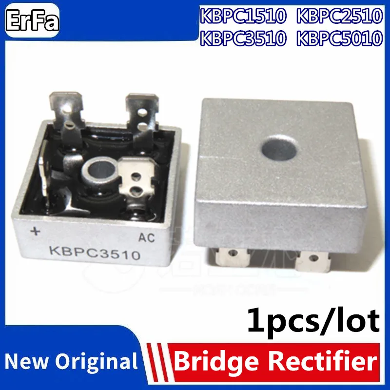 1pcs New KBPC1510 KBPC2510 KBPC3510 KBPC5010 Bridge Rectifier KBPC1510/2510/3510/5010