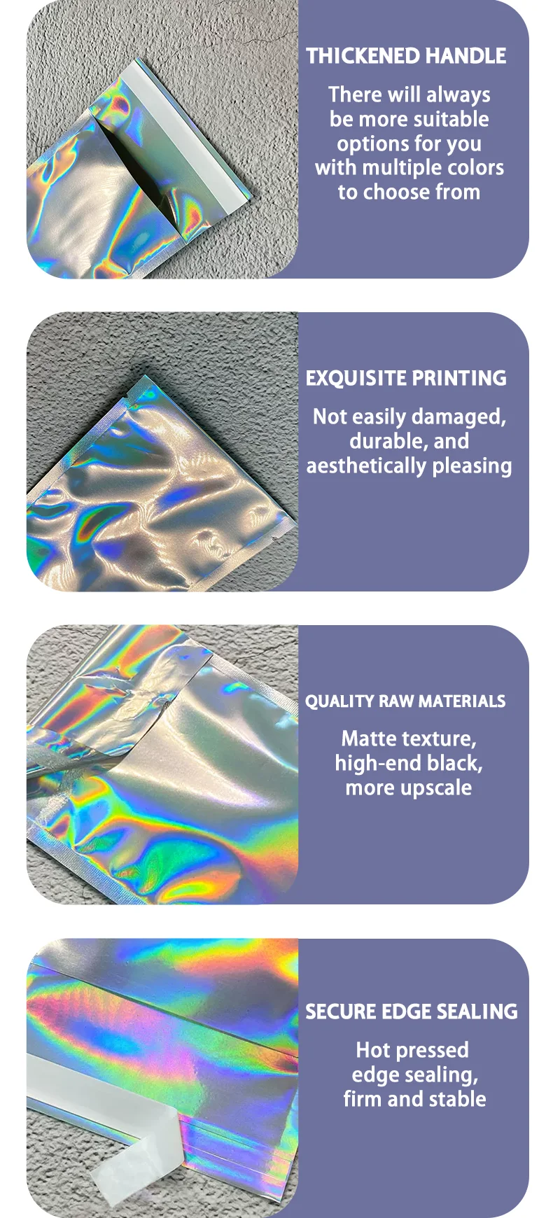 100 Stück Laser-Express-Beutel, Bunte Versandtaschen mit Aufschrift, Kleidungsverpackungsbeutel, Unterstützung für individuelles Logo – Detail 3
