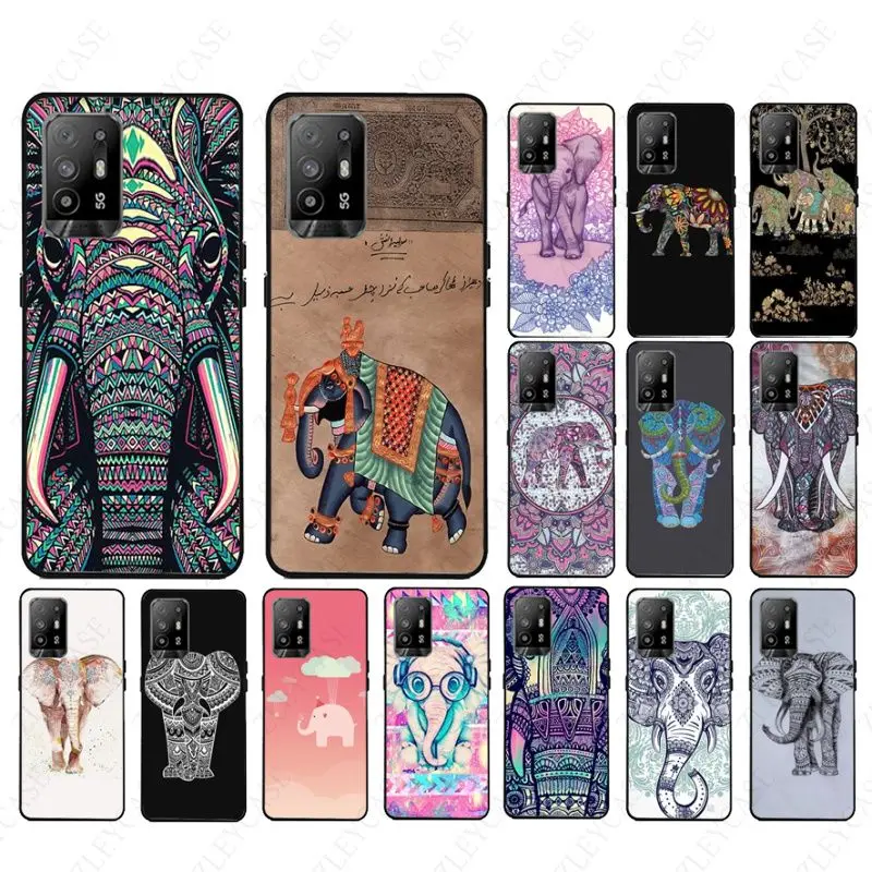 Indian Elephant AnimalTotem Phone cover For OPPO A94 A74 A9 A5 A53 A73 2020 A57 A76 A96 4G A54 A78 A95 A98 A72 5G Cases coque