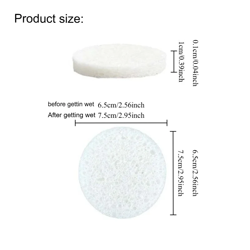 10/20PCS Compressed Sponge Foam Rich Disposable Natural Sponge Round Soft Suitable Kitchen Cleaning Wash The Dishes Supplies