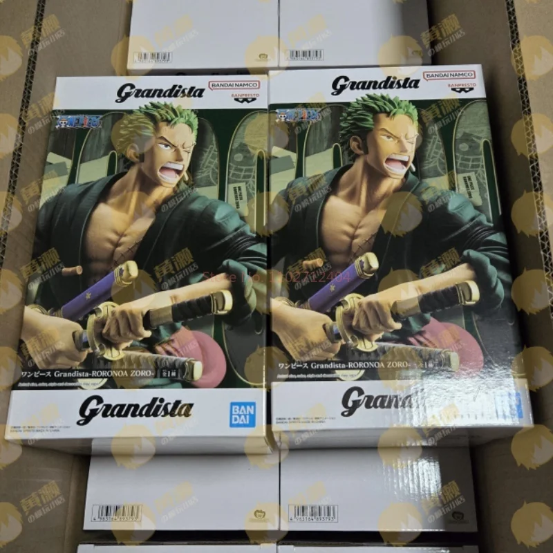 Original banpresto grandista uma peça roronoa zoro figura anime modelo genuíno caixa de brinquedo zoro anime figura modelo brinquedos