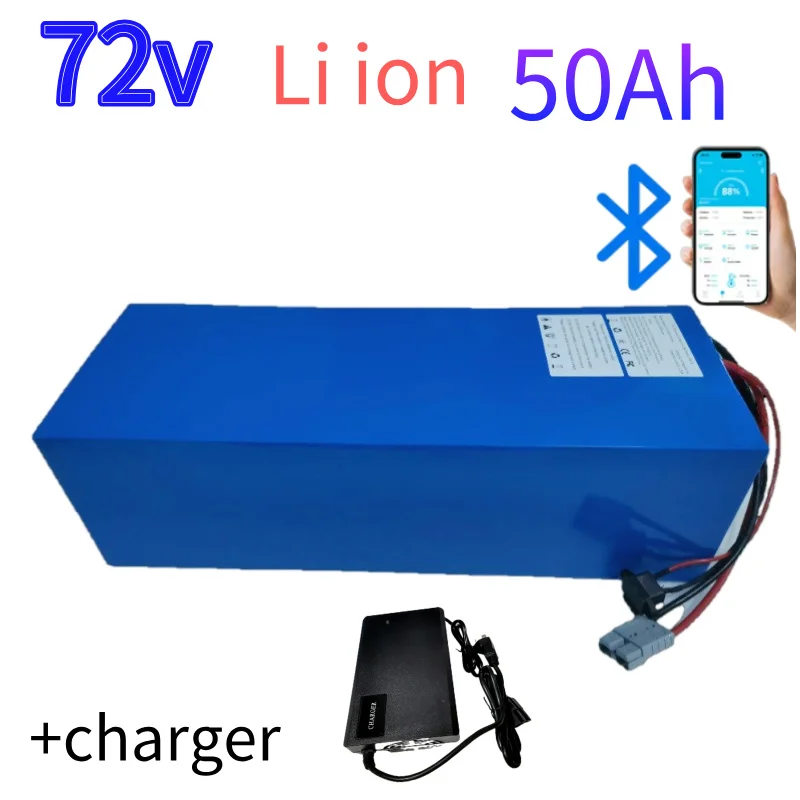 

72V 50Ah Lithium-ion Battery for eScoter/Bike Motorcycle Forklift Crane Truck with Bluetooth APP BMS 5000W 10KW Charger Inclusio