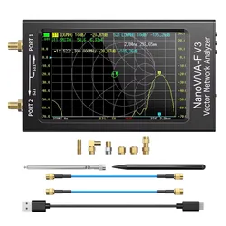 New NanoVNA-F V3 Vector Network Analyzer 1MHz-6GHz 4.3 Inch HF VHF UHF VNA Antenna Analyzer Measuring S-Parameter Voltage SWR
