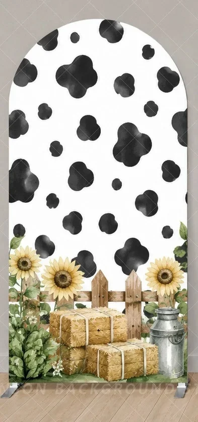 Farm Animal House Baby Shower Arch Cover Red Barn Birthday Party Backdrop Cow Pig Sheep Farm Theme Decorations background