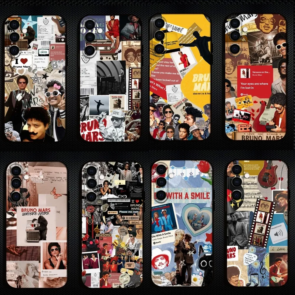 

Bruno Mars Phone Case For Samsung Galaxy A73/A72/A71/A70/A53/A52/A51/Others Soft Black Shell