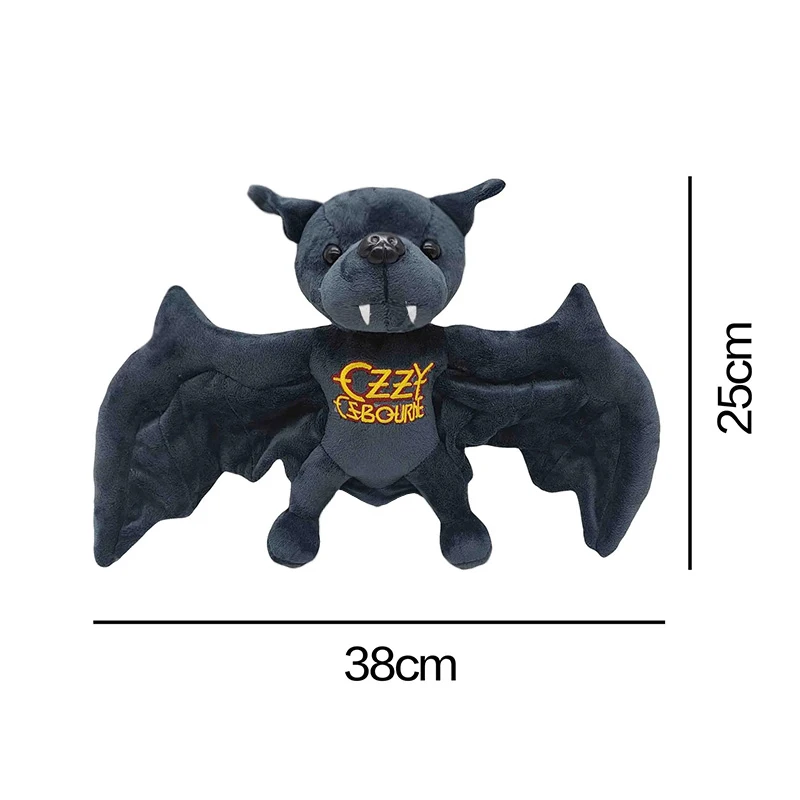 New 25cm Funny Ozzy Osbourne Bat Plush Toy Game Animation Surrounding High-Quality  Children Birthday Gift All Saints' Day Gift