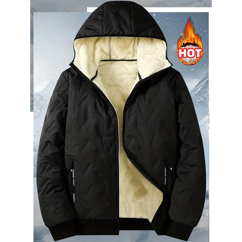 Mens Jackets For The Cold Men's 2026 Thickened Fashionable Warm Hooded Jacket Tops Clothing Thermal Winter Coat Clothes Menswear
