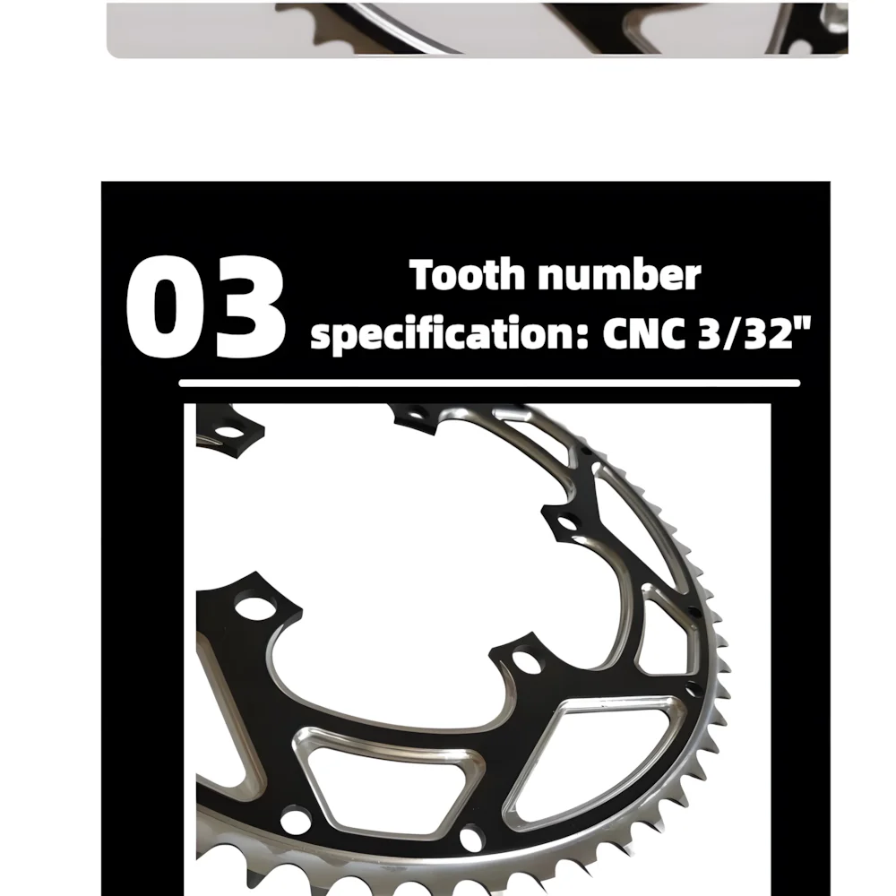 Folding Bike 130 BCD Chainring 60T Road Bielas Crankset Mtb Bike Parts Chain Ring Bmx Fixed Gear Bicycle Accessories view 3