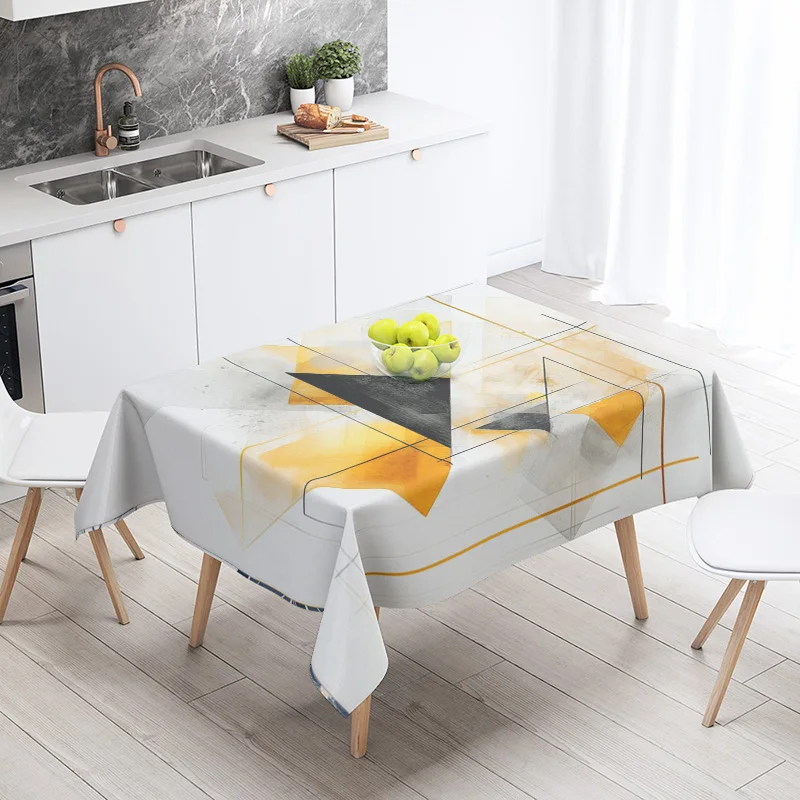 Abstract Geometric Tablecloth 1pc Resistant Party Decoration Restaurant Cafe Dining Table Tablecloths 140X200cm