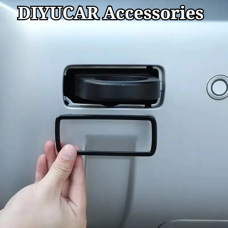 For Land Rover Defender 90 110 130 20-25 ABS Black Car Trailer Hook Hole Frame Decoration Trim Sticker Car Accessories