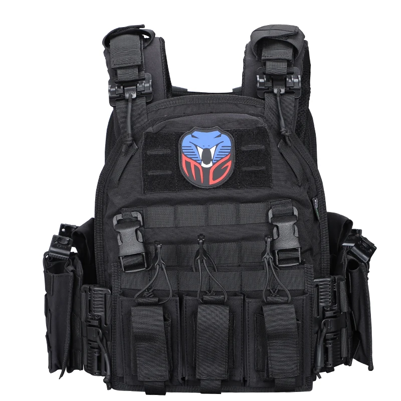 MGFLASHFORCE Tactical Vest Quick Release Molle Plate Carrier Airsoft Hunting Combat Vest for Men