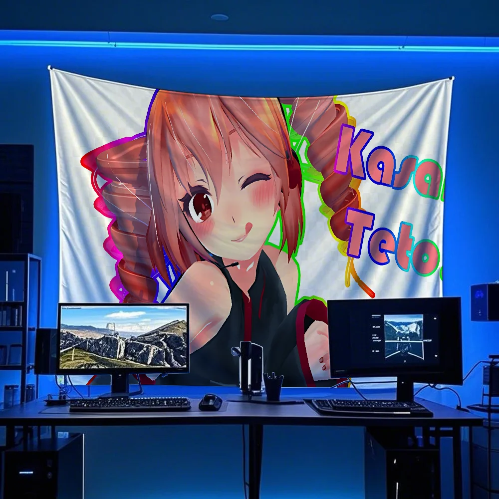 K-Kasane T-Teto Flag Flag Tapestry Funny Banner For College Dorm Room Bedroom Outdoor Living Room Wall Art Decor Party