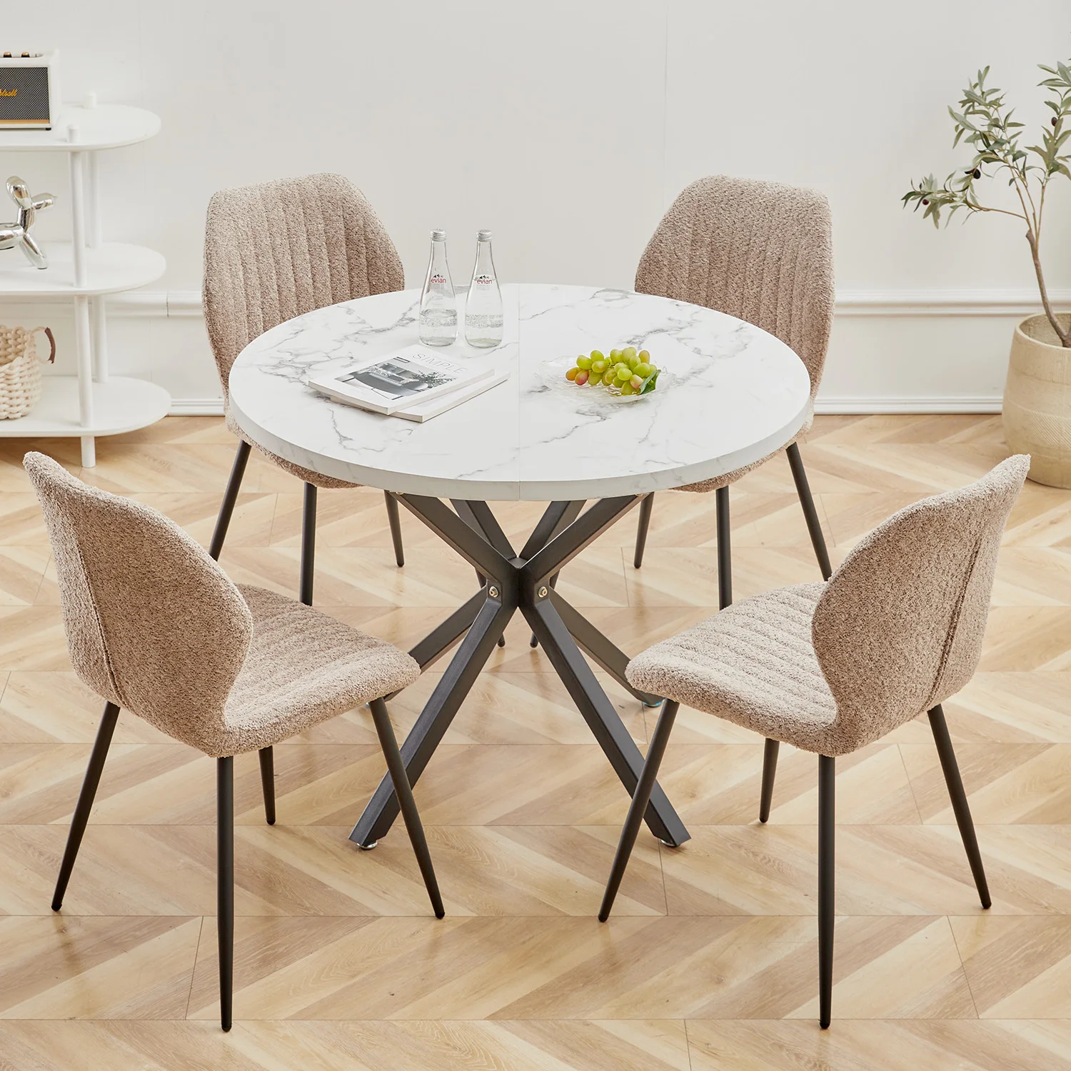 4 sztuk/zestaw nowoczesne krzesła do jadalni wyściełane siedzisko żelazne nogi nordycki minimalistyczny krzesła biurowe do kuchni salon/jadalnia restauracja — zdjęcie 6