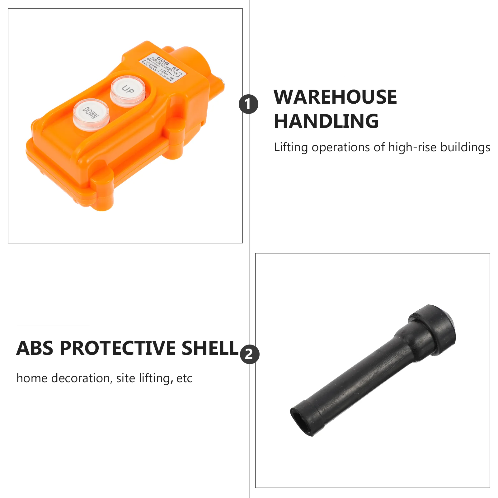 Accessories Hoist Elevator Controller Dust- Proof Lifter Switch Plastic Handle Button