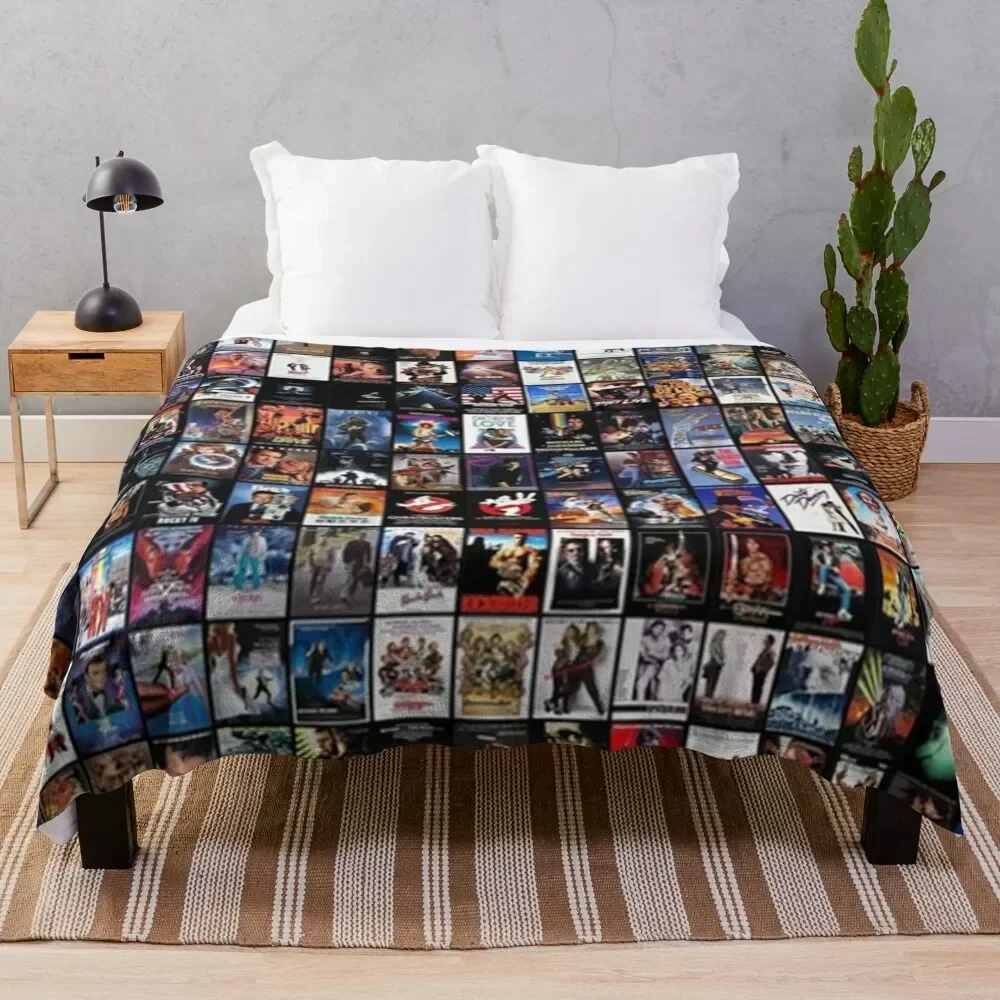 

80's movies collage Throw Blanket Beautifuls Camping Thermals For Travel Blankets