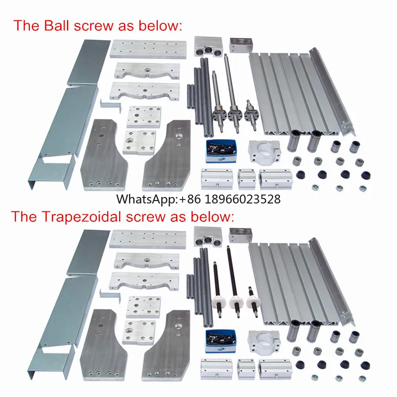 Trapezoidal Screw Ball Screw Aluminum CNC Router Machine Frame 3020 for diy cnc router