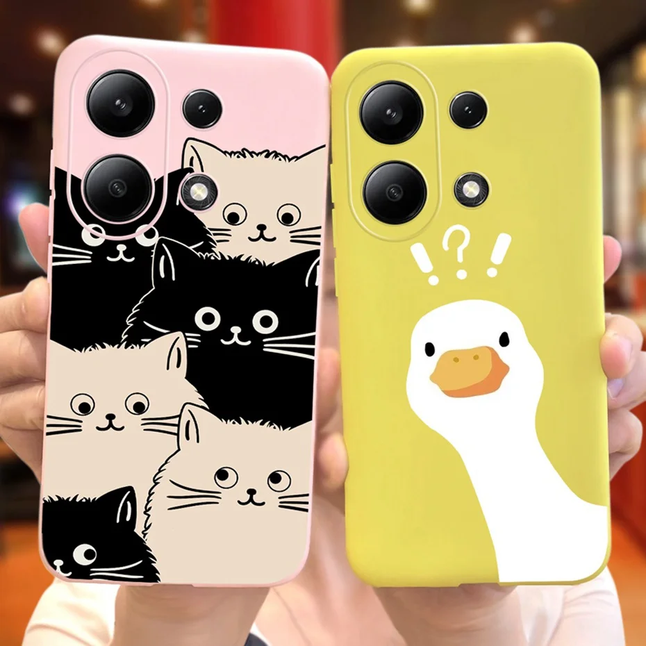 

Case For Xiaomi Redmi Note 13 4G Cute Cartoon Phone Cases For Redmi Note 13 Pro 4G Funda Redmi Note13 13Pro Soft Silicon Bumper