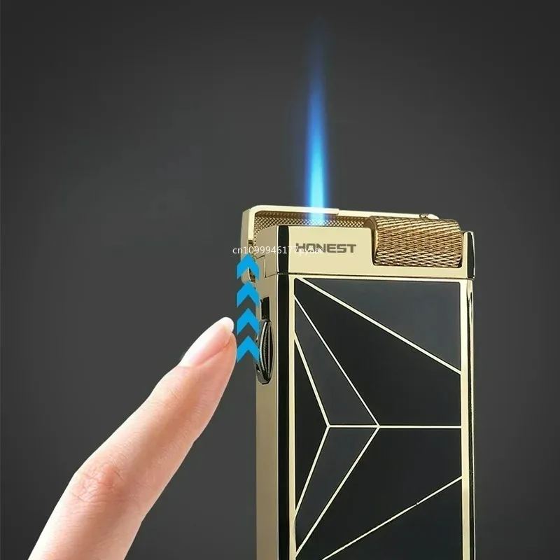 HONEST's New Direct Charge Windproof Lighter Visual Transparent Gas Chamber Cigar Exclusive High End Business Product