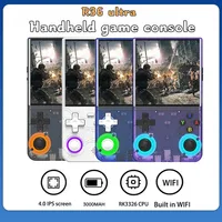 Consola de juegos portátil Retro R36Ultra de 4,0 pulgadas, reproductor de vídeo portátil de 128GB, sistema Linux de código abierto para juegos