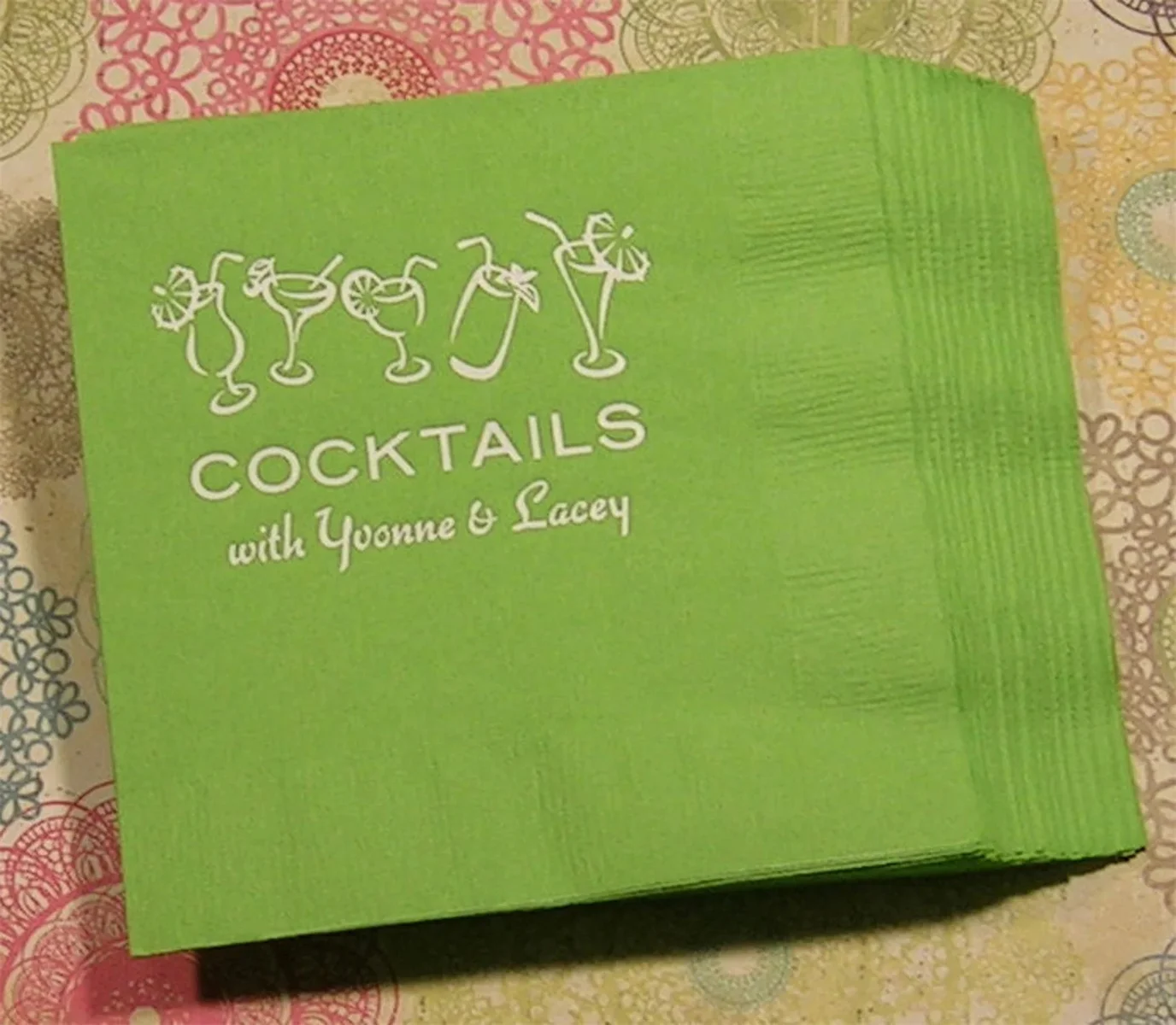 

Cocktail napkins personalized napkins for your next cocktail party great hostess gift napkins