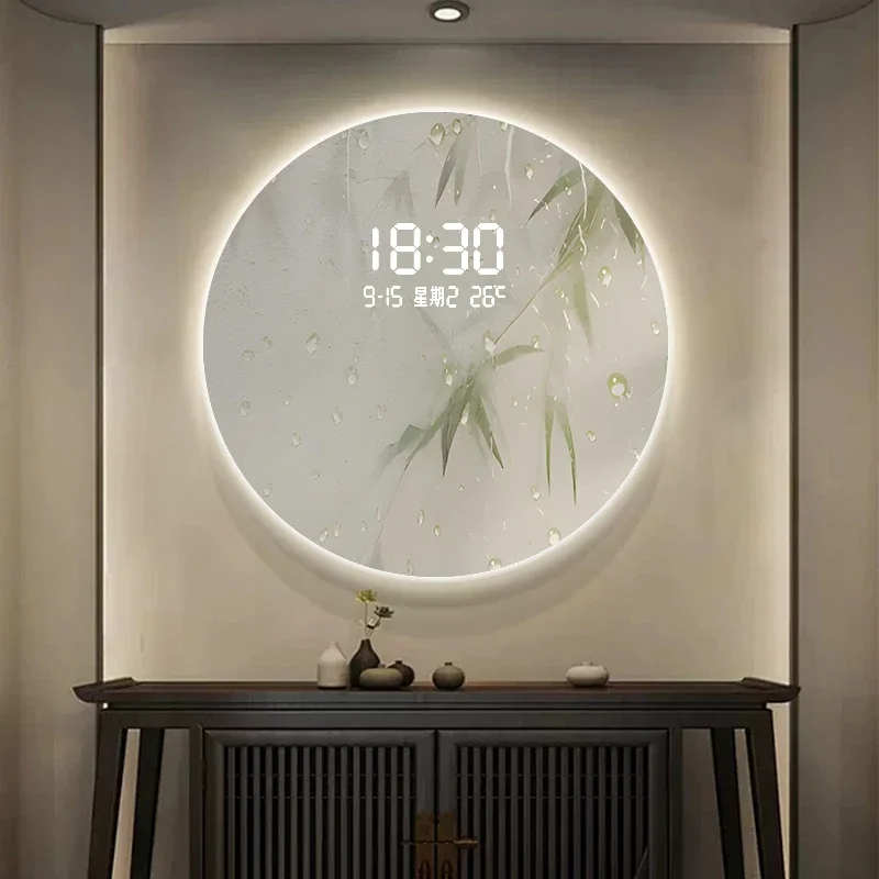 2025 New Model Entrance LED Wall Lamp, Round Wall Lamp, Dining Room, Living Room, Electronic Clock, Entrance Hall, Tea Room