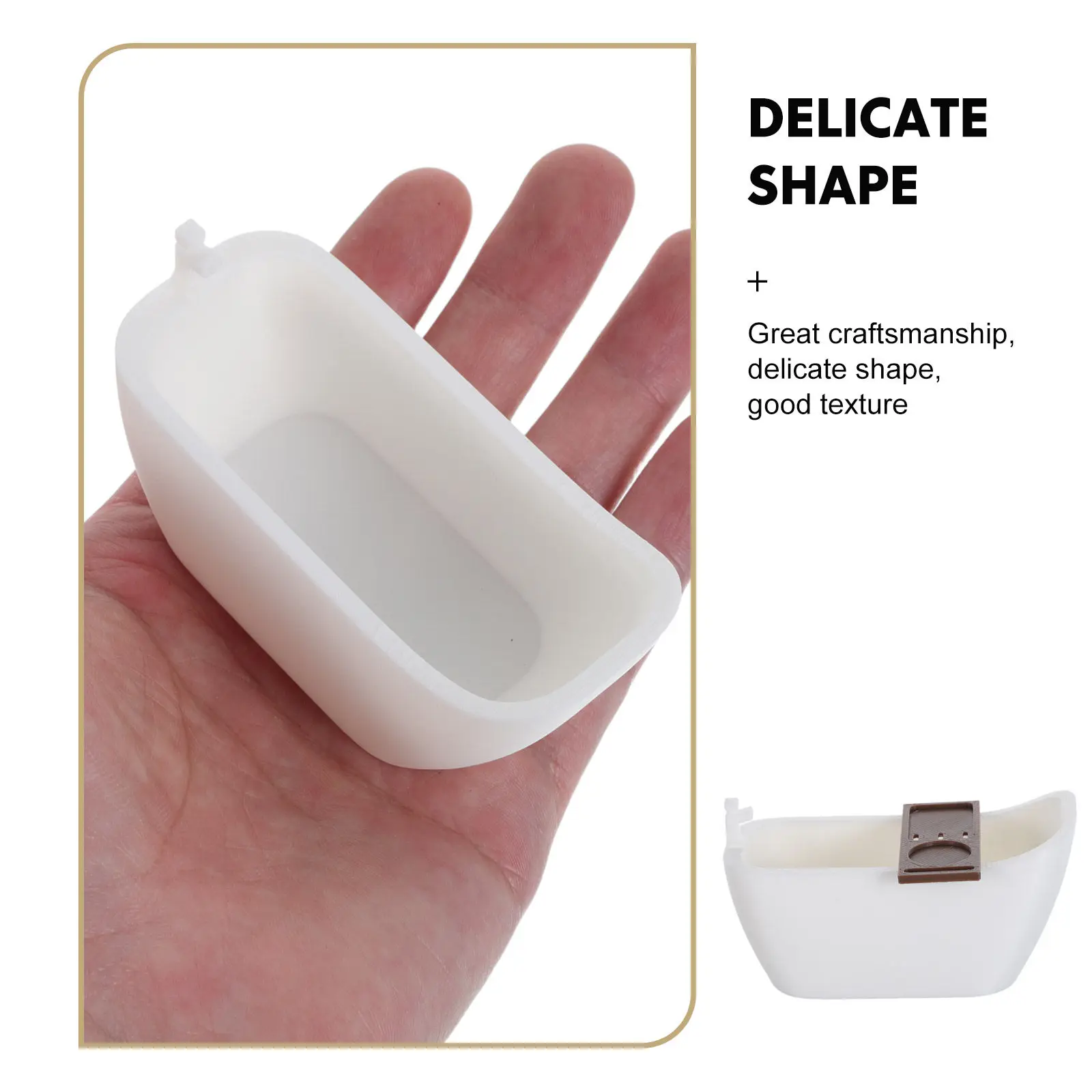 Miniature Bathtub Bathroom Furniture Compact Plastic Dollhouse Bathtub Accessories Micro Scene Decor DIY Bathroom Interior Set