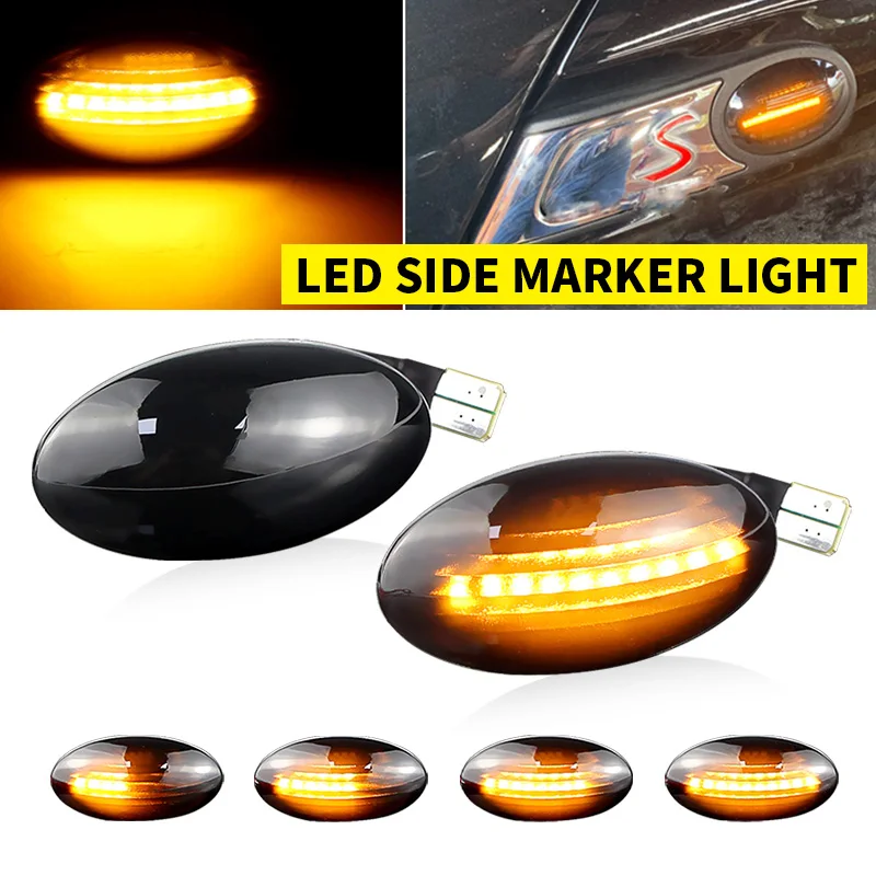 

For Mini Cooper R50 R53 2002-2006 Dynamic LED Turn Signal Side Marker Light For Mini Cooper R52 2004-2008 LED Side Repeater Lamp