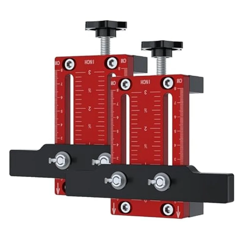 2Pcs Cabinet Door Installation Positioner,Aluminum Alloy Cabinet Hardware Jig,Adjustable Door Hinge Jig For Cabinet Door