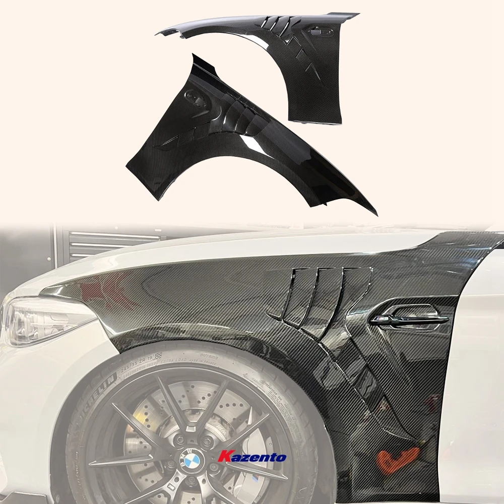 

For BMW F87 M2 M2C Vented Style Carbon Fiber Front Bumper Hood Fender Pair