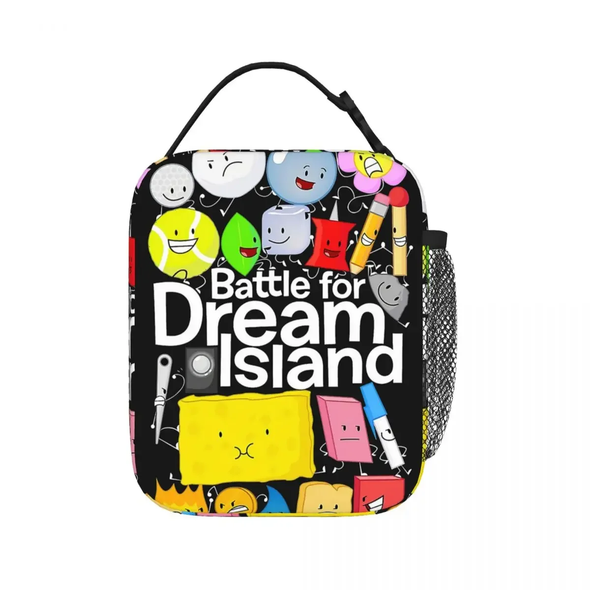 BFDI Poster Lunch Bags Insulated Lunch Tote Portable Bento Box Leakproof Picnic Bags for Woman Work Children School