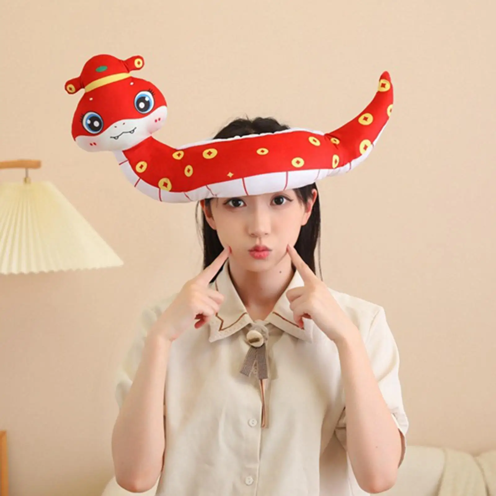 Comfortable Plush Hat Head Cover Fancy Dress for Men Women Photo Prop Creative