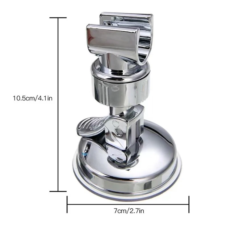1PC Adjustable Electroplate Shower Rack Suction Cup Type Lotus Canopy Bracket Handheld Shower Head Bathroom Nozzle Fixed Base