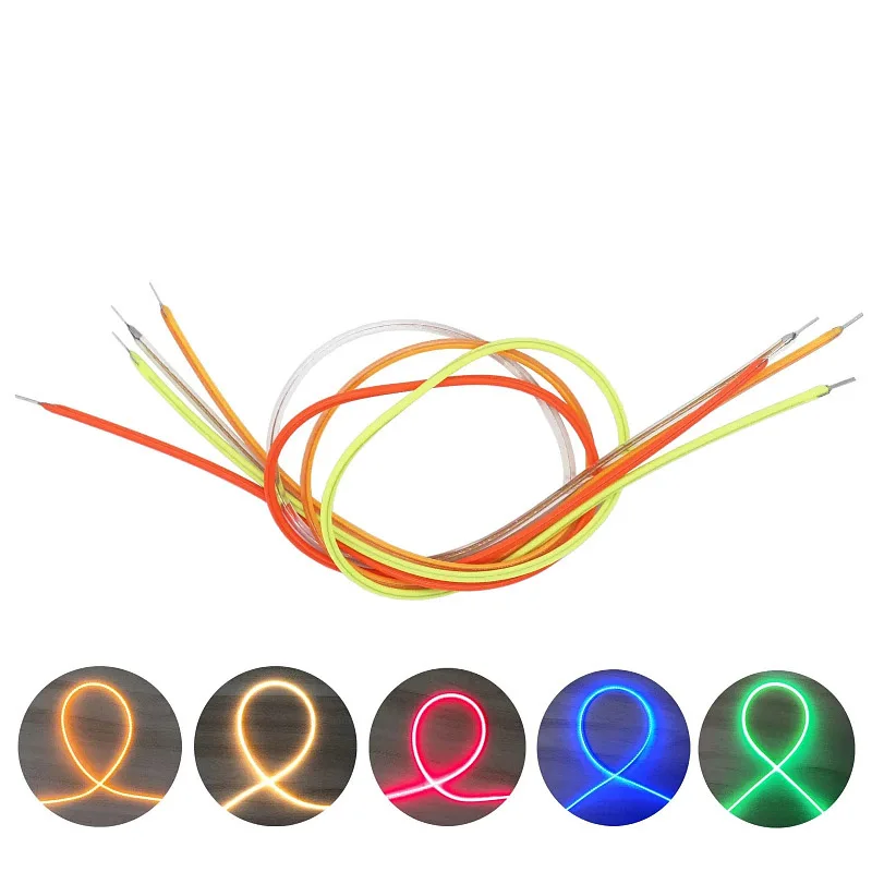 10pcs Slim  3v Orange Amber 1700k 1800k 2200k Yellow Soft Flexible LED Filament 145mm 185mm 200mm 255mm 300mm 450mm LED Light
